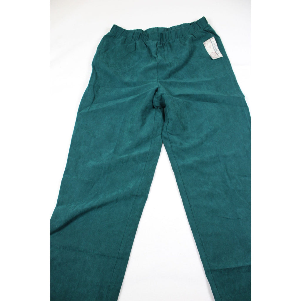 NWT Passports Womens Elastic Waist Green Pants XL