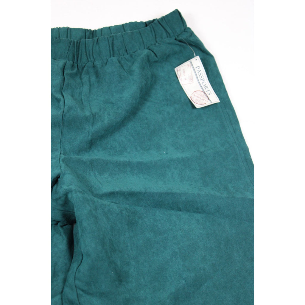 NWT Passports Womens Elastic Waist Green Pants XL