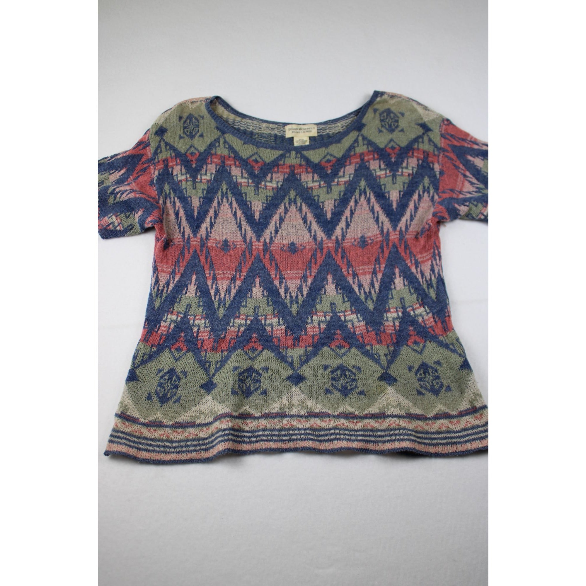 Denim & Supply Ralph Lauren Southwestern Knit Top — Women's XS