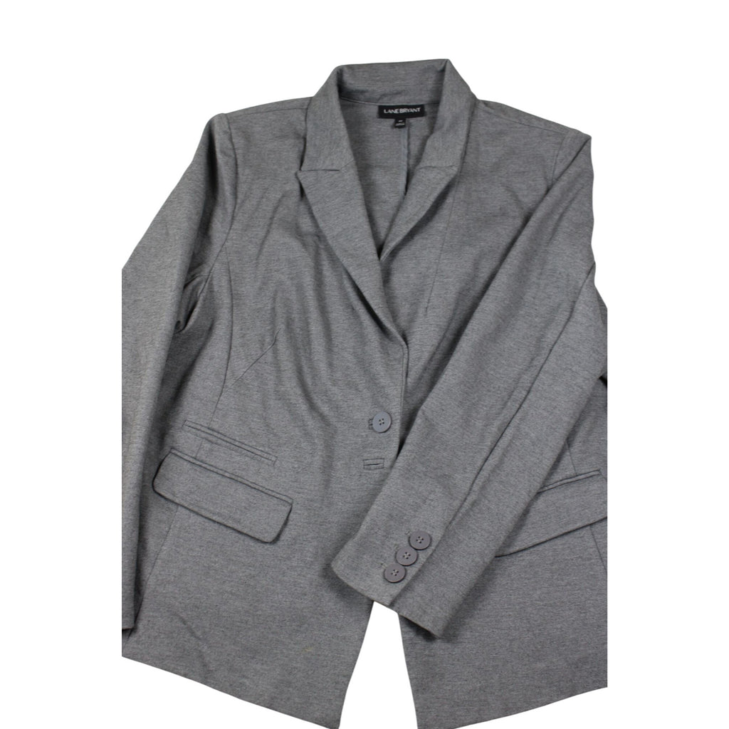 Lane Bryant Womens Gray Blazer Jacket Size 20