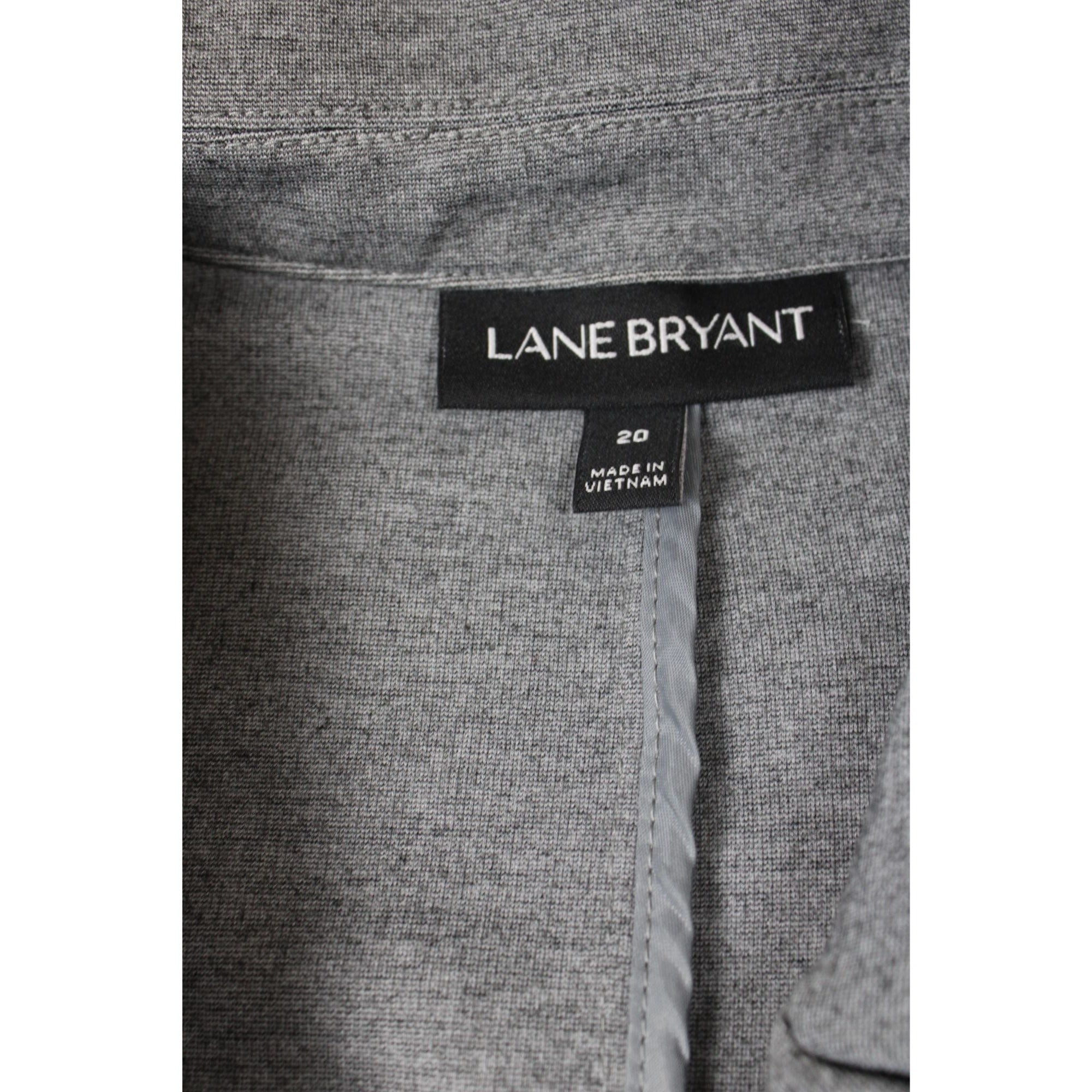 Lane Bryant Womens Gray Blazer Jacket Size 20