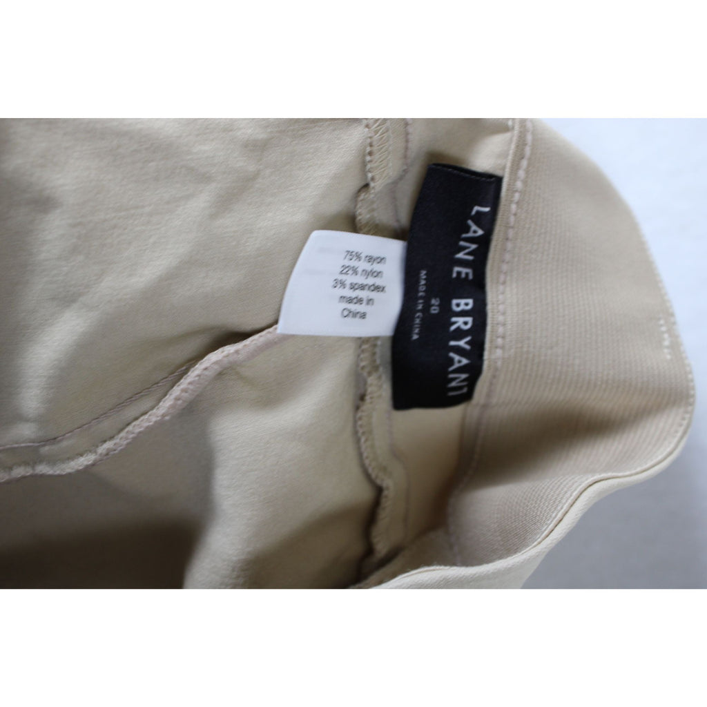 Lane Bryant Womens Beige Wide-Leg Pants Size 20