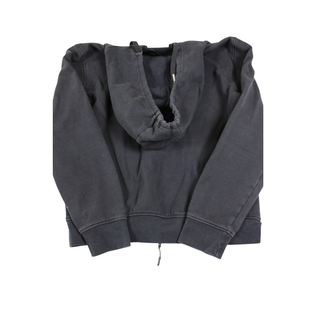 Armani Exchange Mens Black Zip-Up Hoodie L Fleece Lined Casual Wear