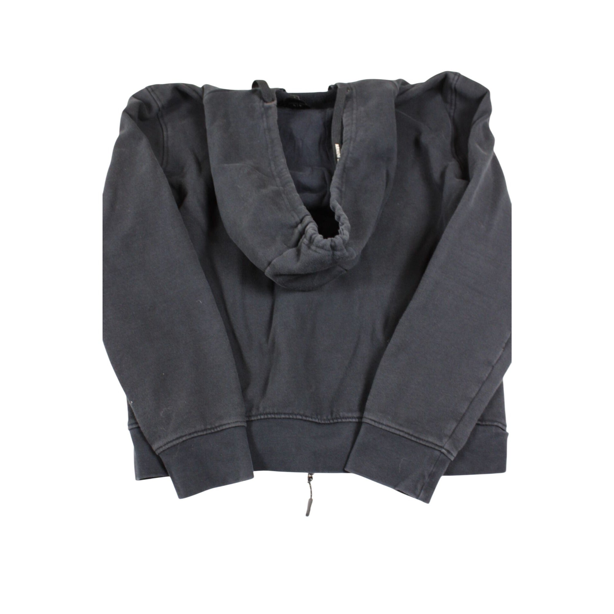 Armani Exchange Mens Black Zip-Up Hoodie L Fleece Lined Casual Wear