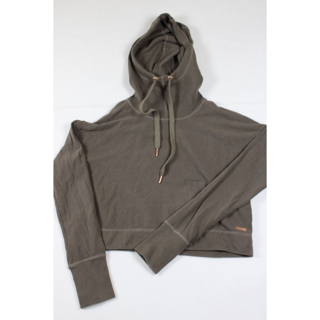 Sweaty Betty Cropped Hoodie Sweatshirt With Rose Gold Accents Womens S