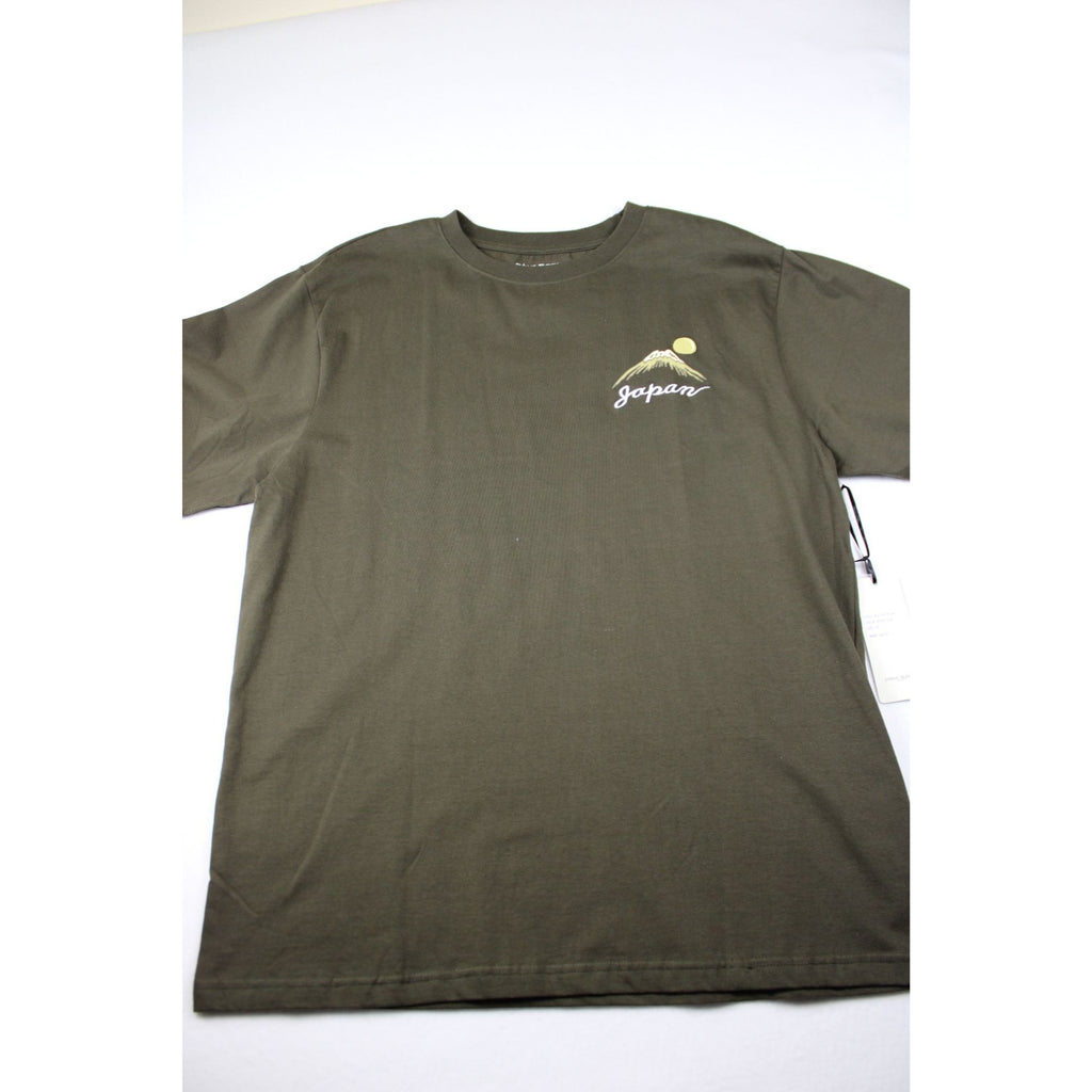 Public Supply Mens Japan Burnt Olive Graphic T-Shirt 2X Cotton Crewneck
