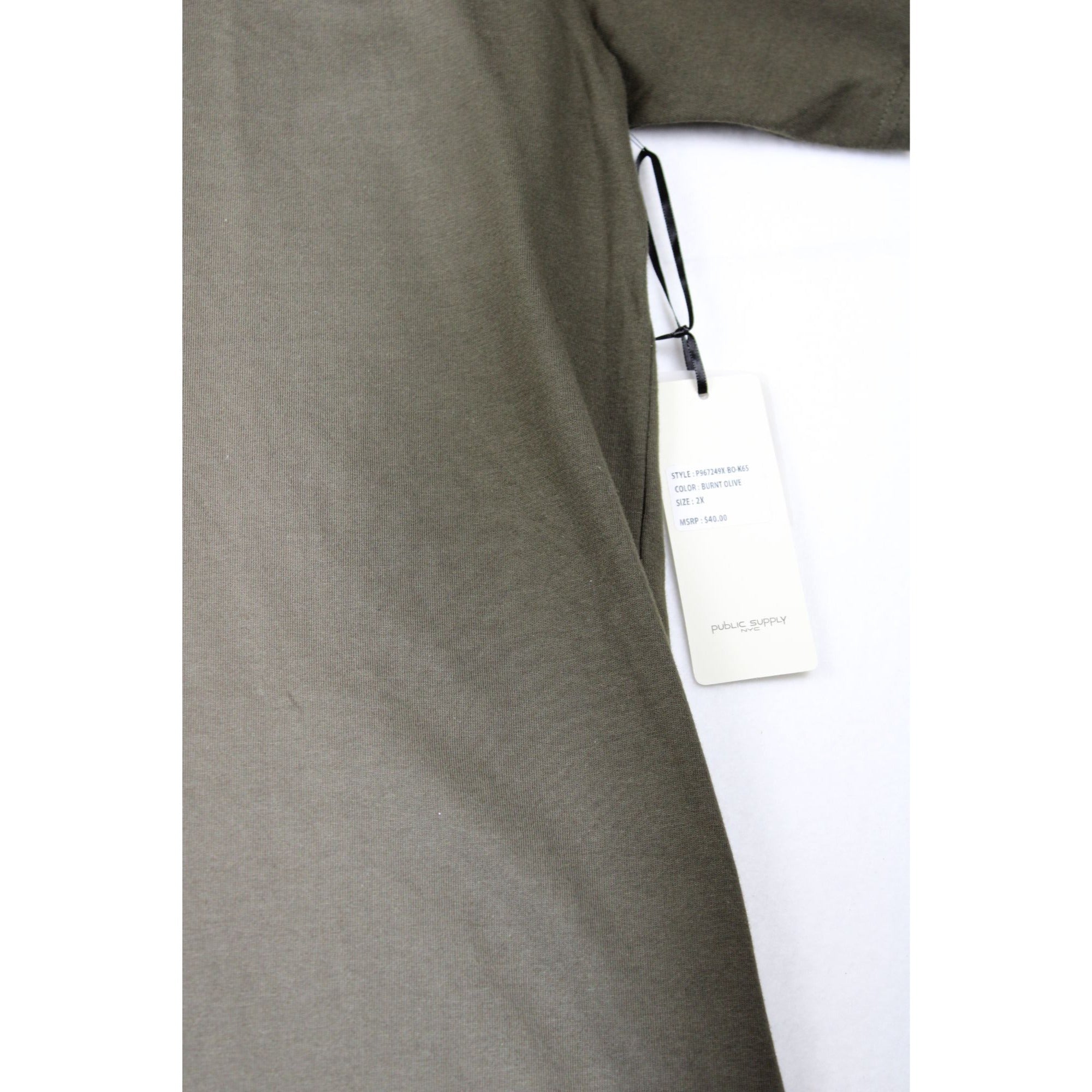 Public Supply Mens Japan Burnt Olive Graphic T-Shirt 2X Cotton Crewneck
