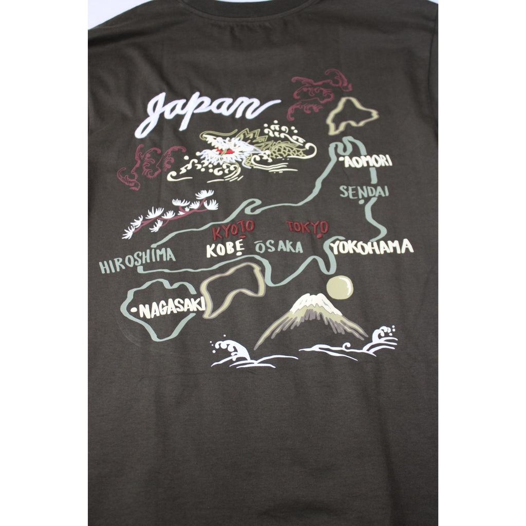 Public Supply Mens Japan Burnt Olive Graphic T-Shirt 2X Cotton Crewneck