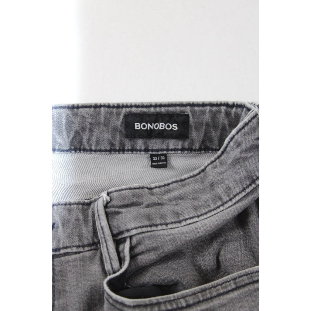 Bonobos Mens Gray Slim Fit Jeans Size 33/30 Classic Denim Pants