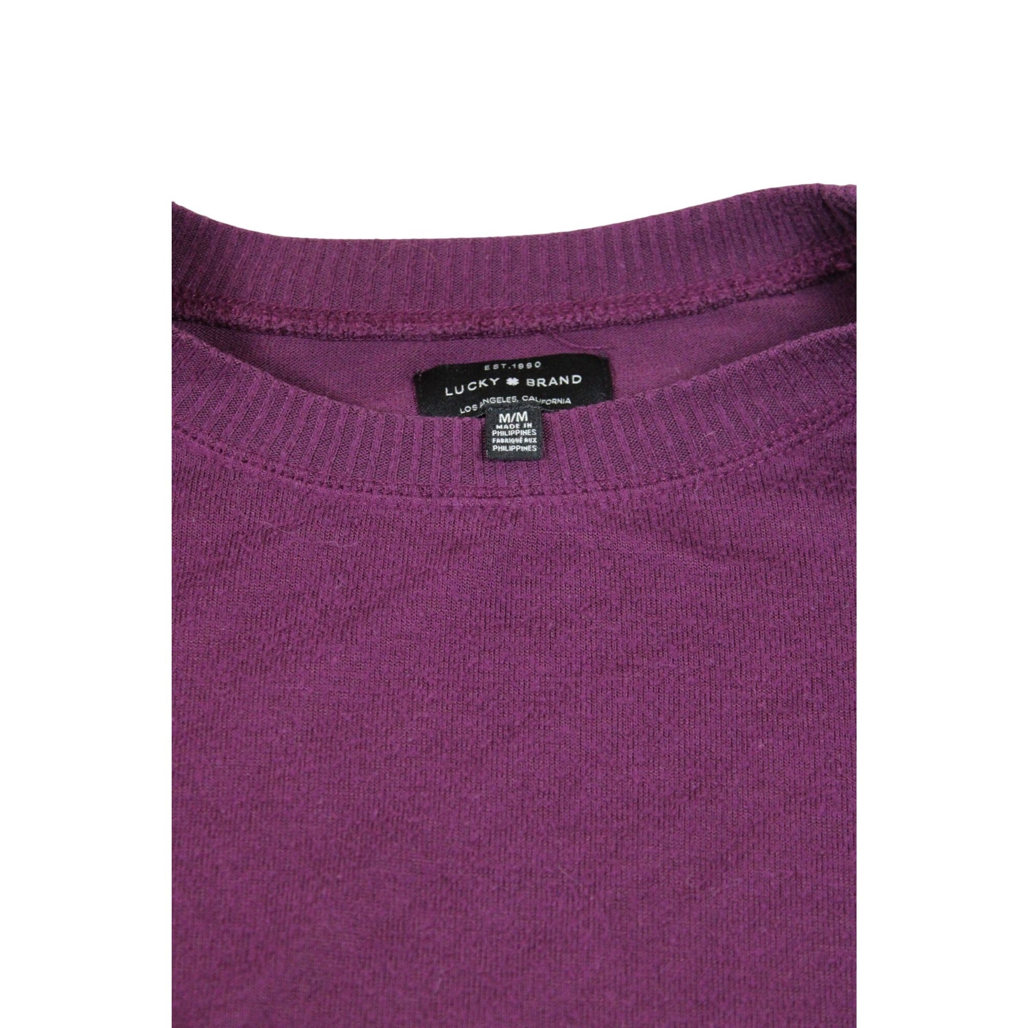 Lucky Brand Purple Crewneck Lightweight Long Sleeve Sweater M