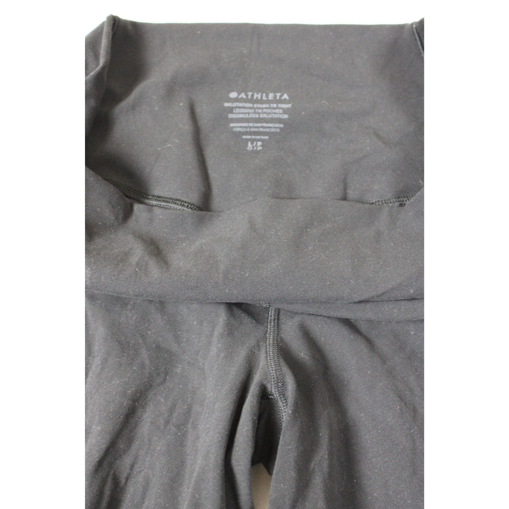Athleta Salutation Stash Pocket 7/8 Tight Leggings Black Size L