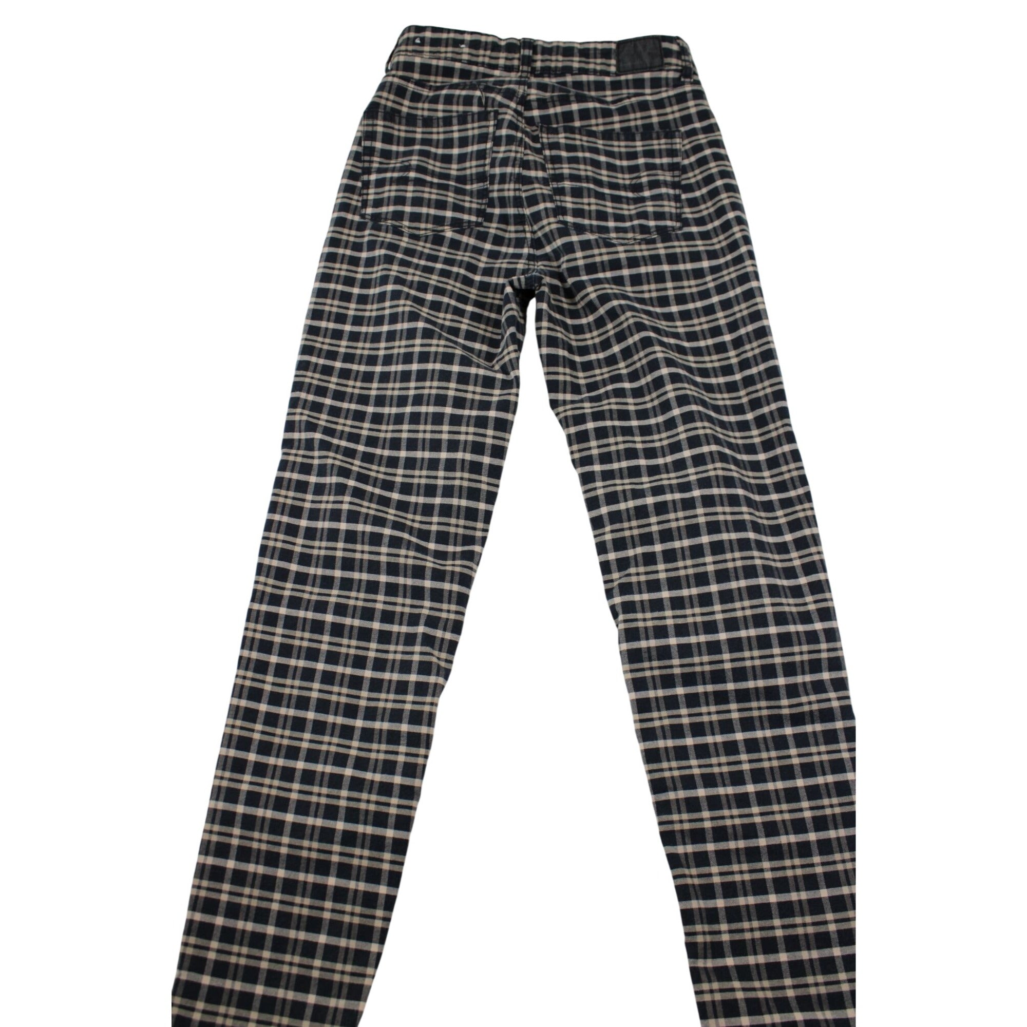 American Eagle Womens Black & White Plaid Stretch Pants Size L