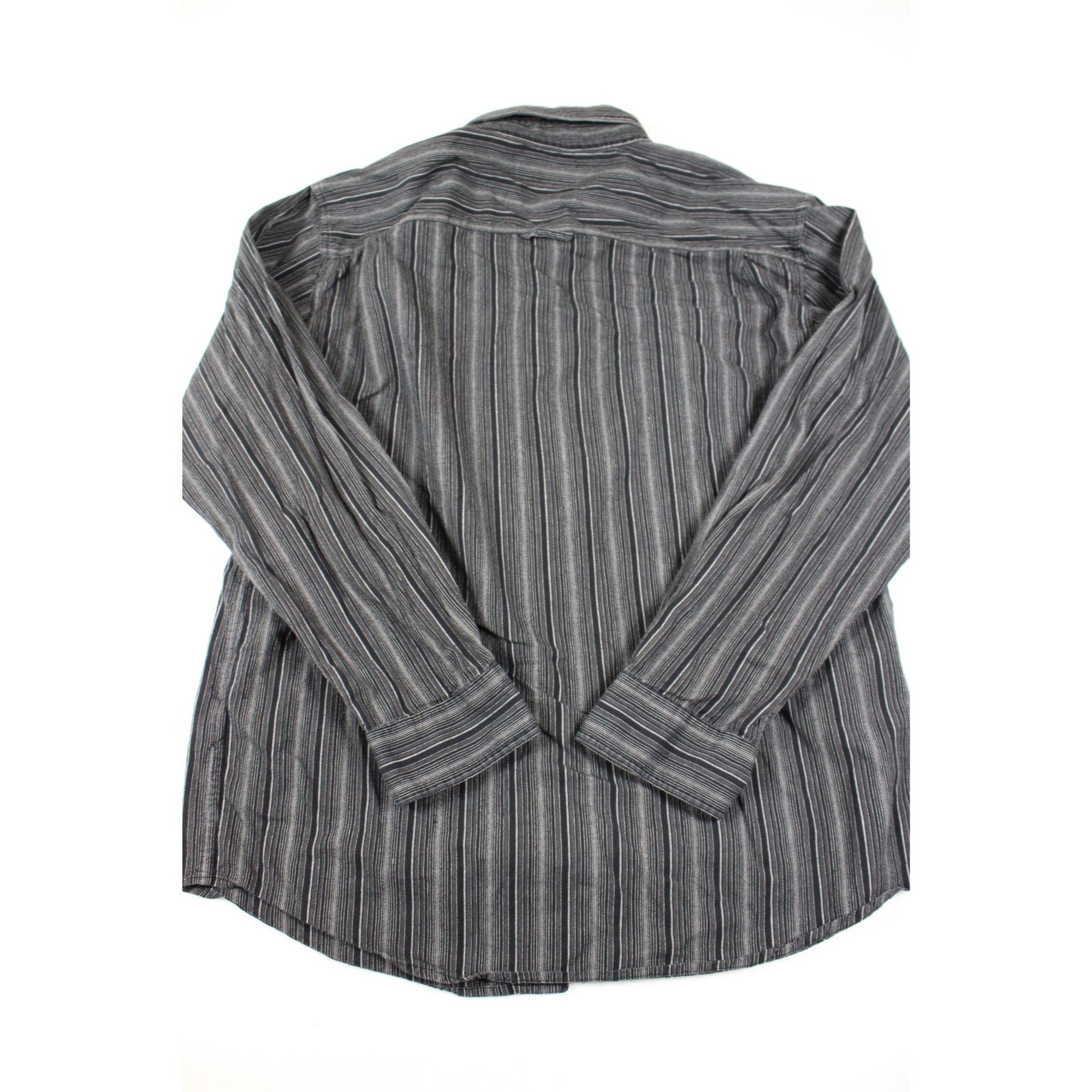 Harley-Davidson Mens Black Striped Long Sleeve Button-Up Shirt Size L