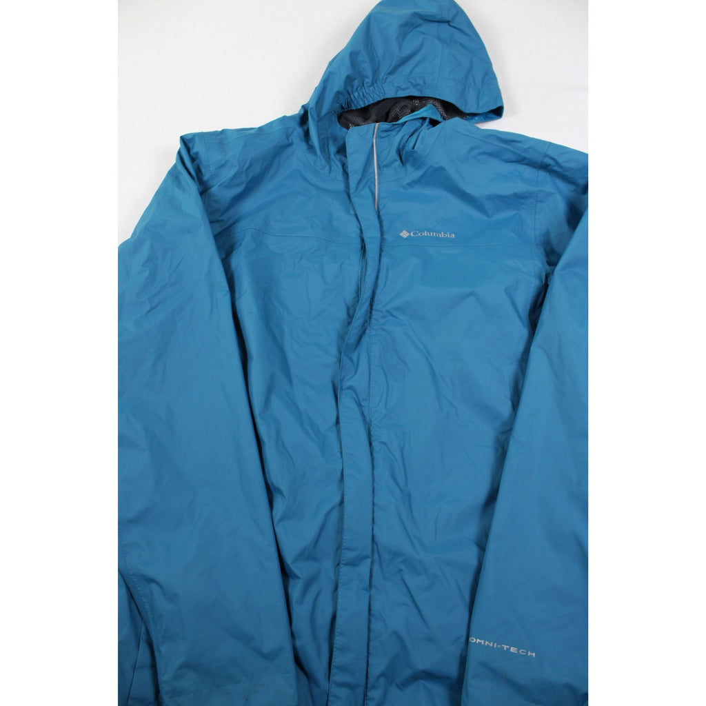 Columbia Omni-Tech Youth XL Waterproof Hooded Jacket Blue