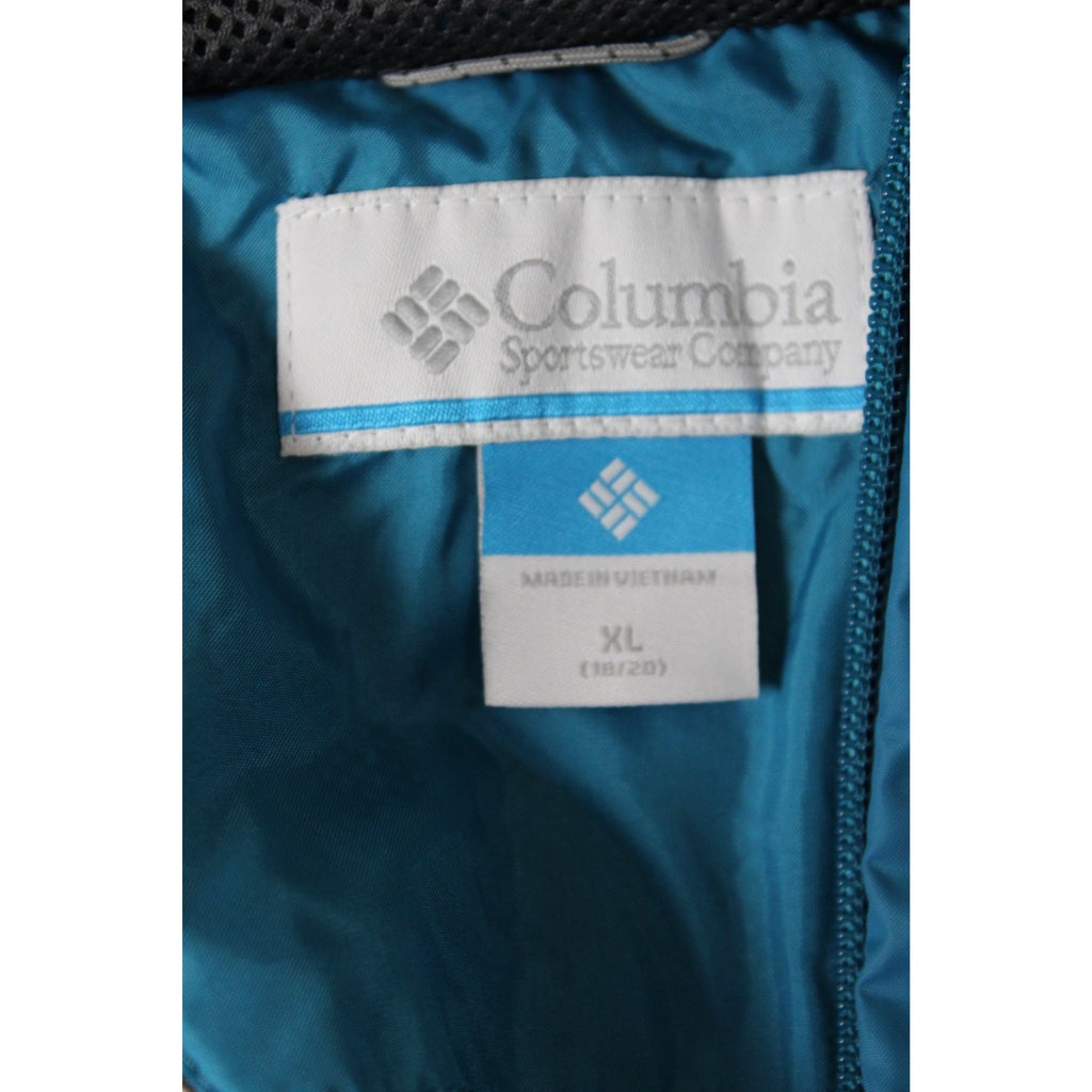 Columbia Omni-Tech Youth XL Waterproof Hooded Jacket Blue