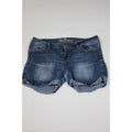 Wallflower Womens Distressed Denim Shorts With Rolled Cuffs Size 17