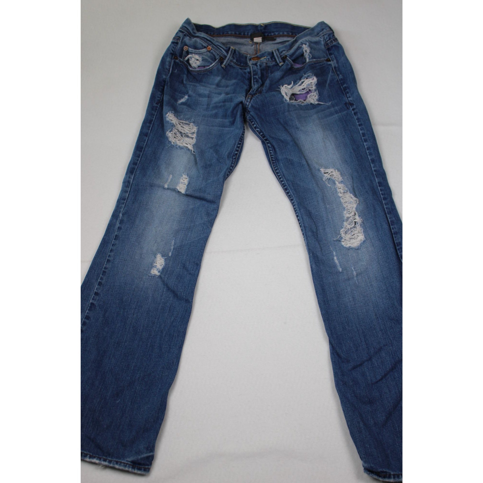 Armani Exchange Distressed Blue Denim Jeans Womens Size 6 Short