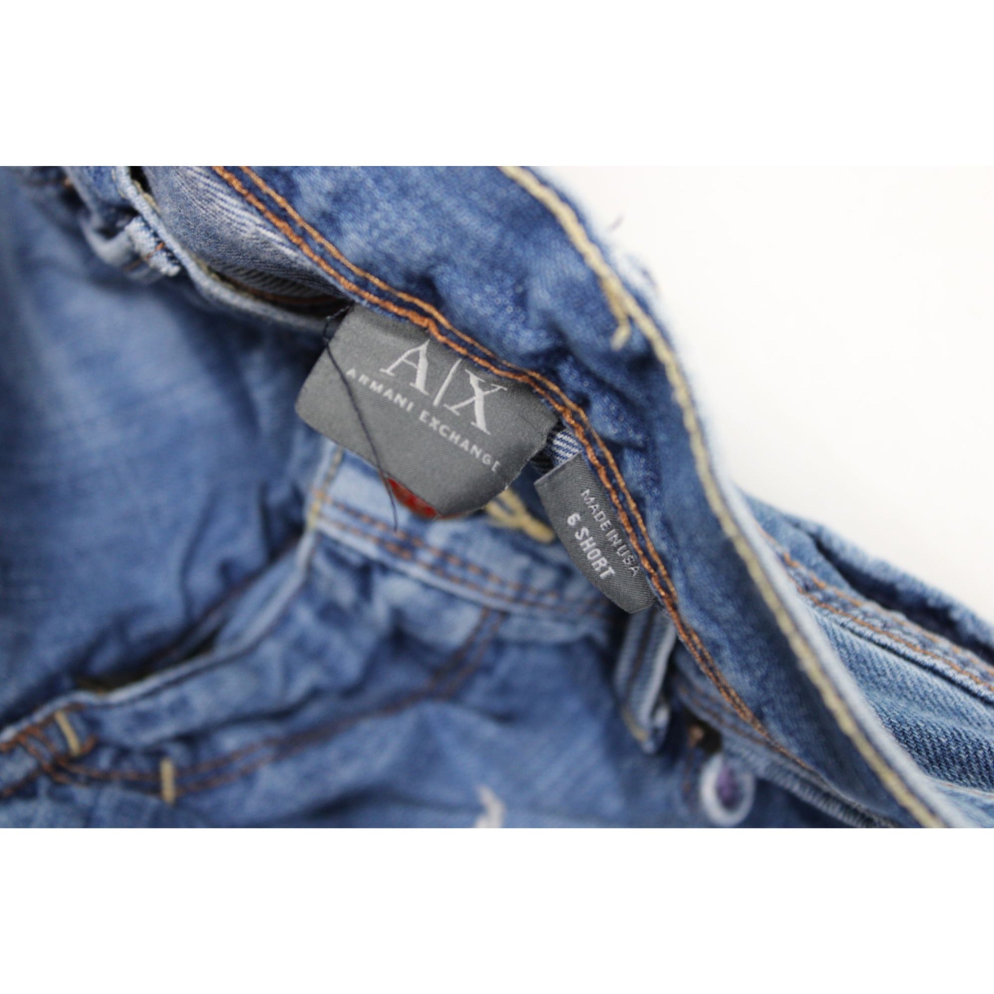 Armani Exchange Distressed Blue Denim Jeans Womens Size 6 Short