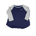 Under Armour Womens Navy & Gray Raglan 3/4 Sleeve Shirt Size M