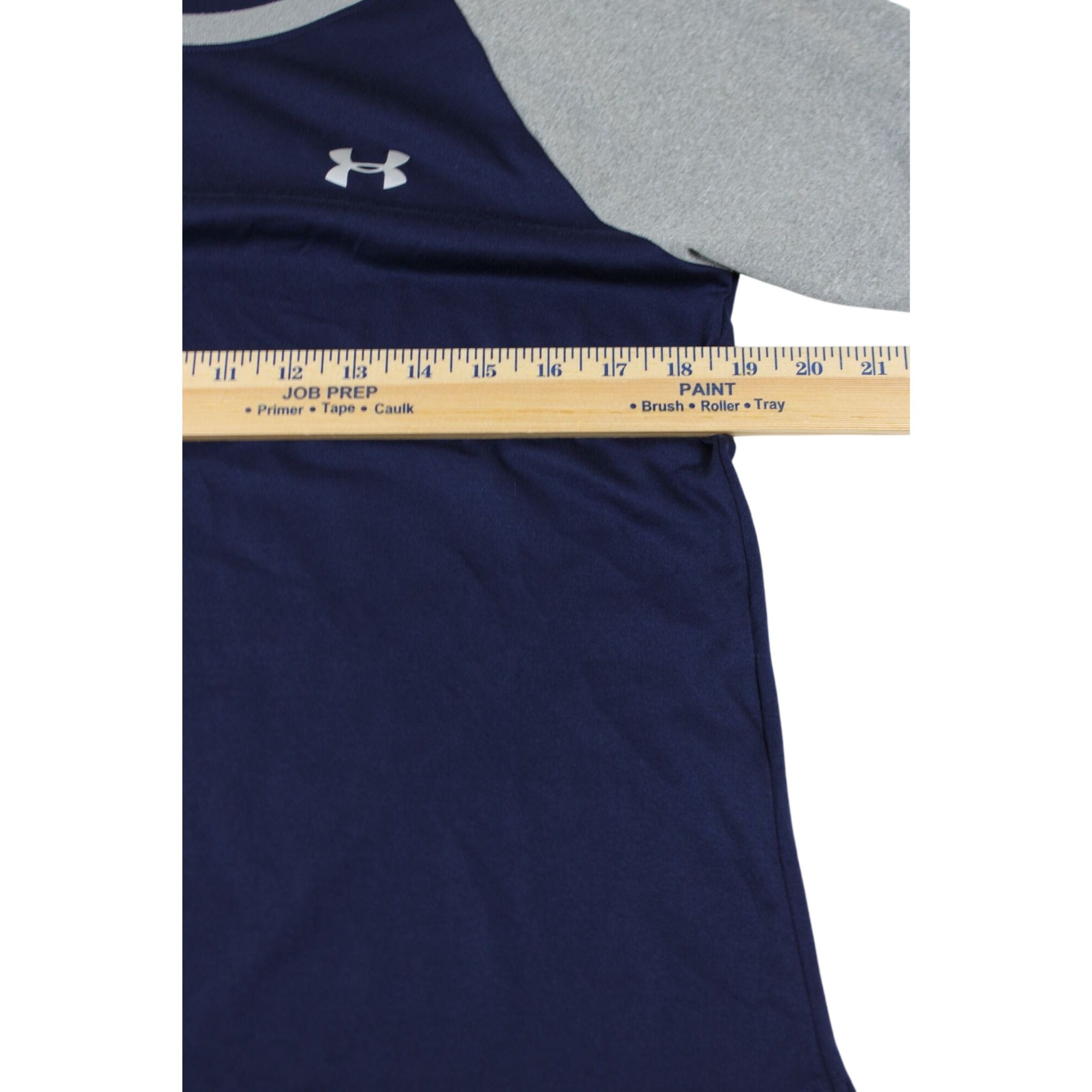 Under Armour Womens Navy & Gray Raglan 3/4 Sleeve Shirt Size M