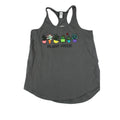 Plant Pride Womens Racerback Tank Top Gray Medium