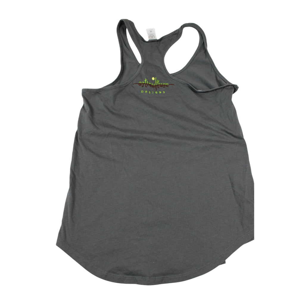 Plant Pride Womens Racerback Tank Top Gray Medium