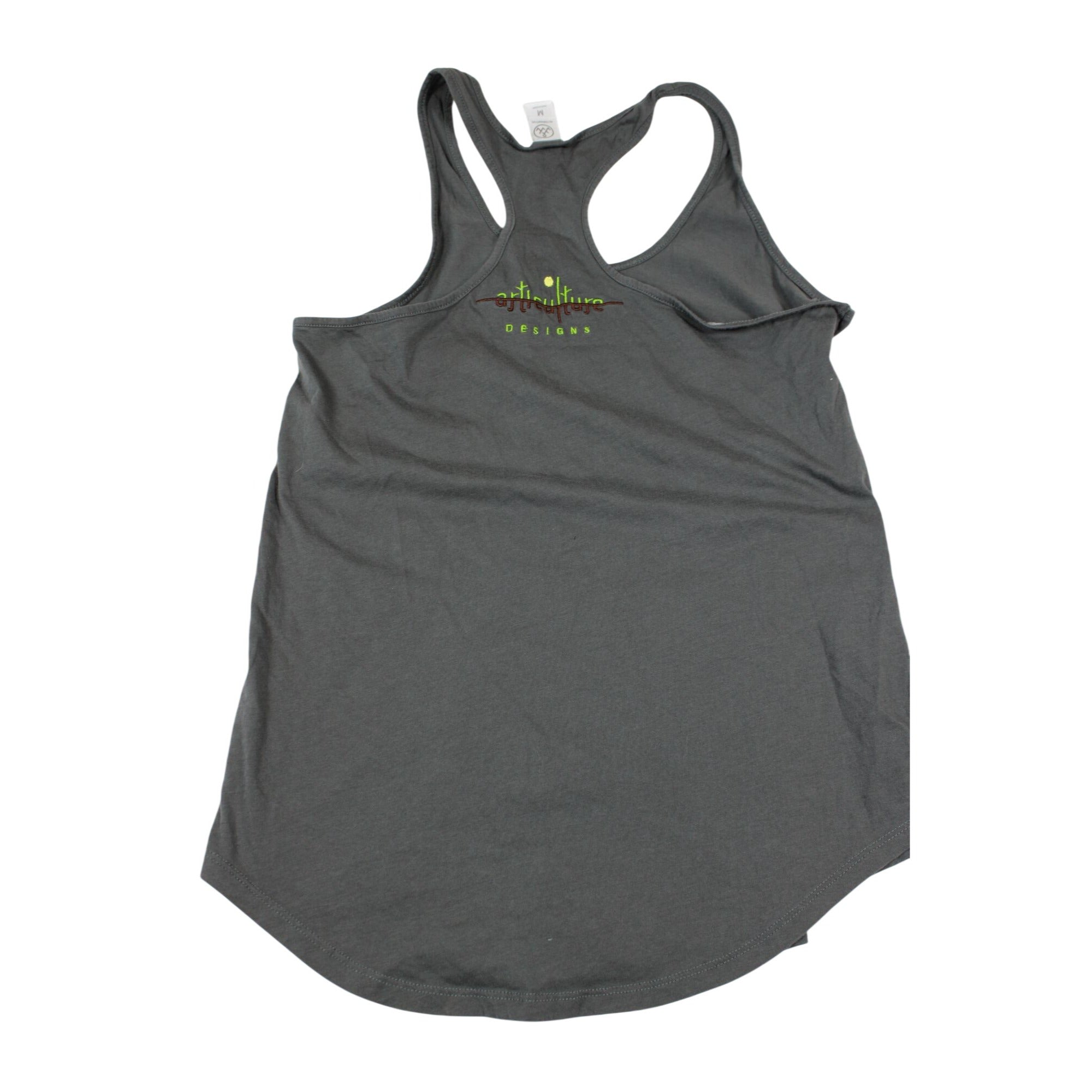 Plant Pride Womens Racerback Tank Top Gray Medium
