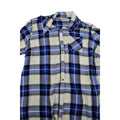 Cato Womens Plus Size Plaid Button-Up Shirt 18/20W Blue White Black Long Sleeve