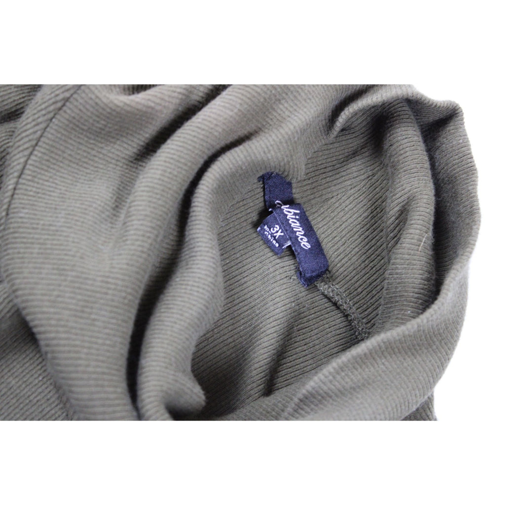 Ambiance Womens Plus Size Olive Green Turtleneck Top 3X