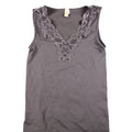 Sleeveless Brown Lace Detail Tank Top By Banana Republic Size M