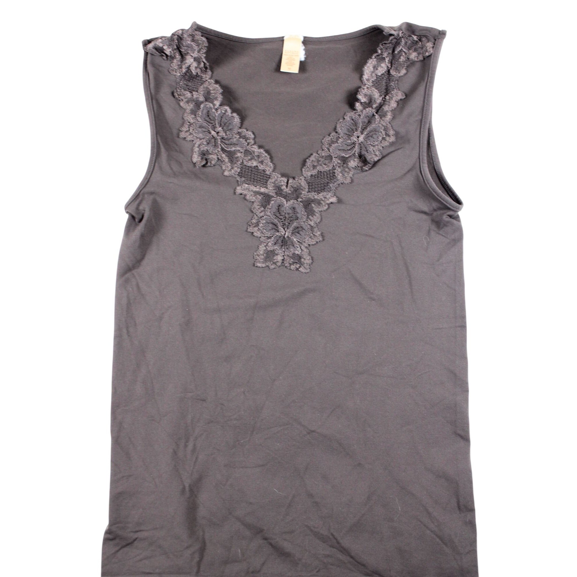 Sleeveless Brown Lace Detail Tank Top By Banana Republic Size M