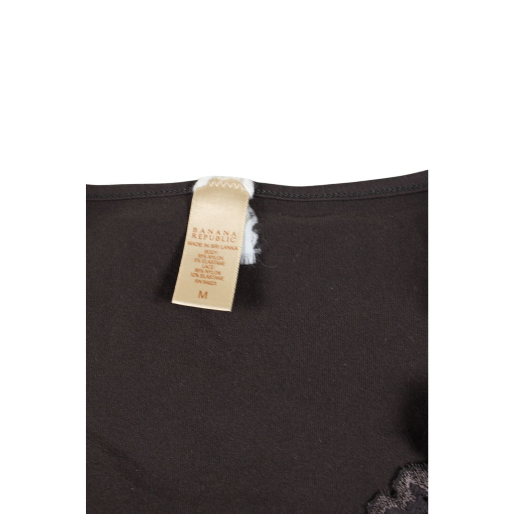 Sleeveless Brown Lace Detail Tank Top By Banana Republic Size M