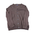 Croft & Barrow Mens Brown XXL Tall Button-Up Cardigan Sweater