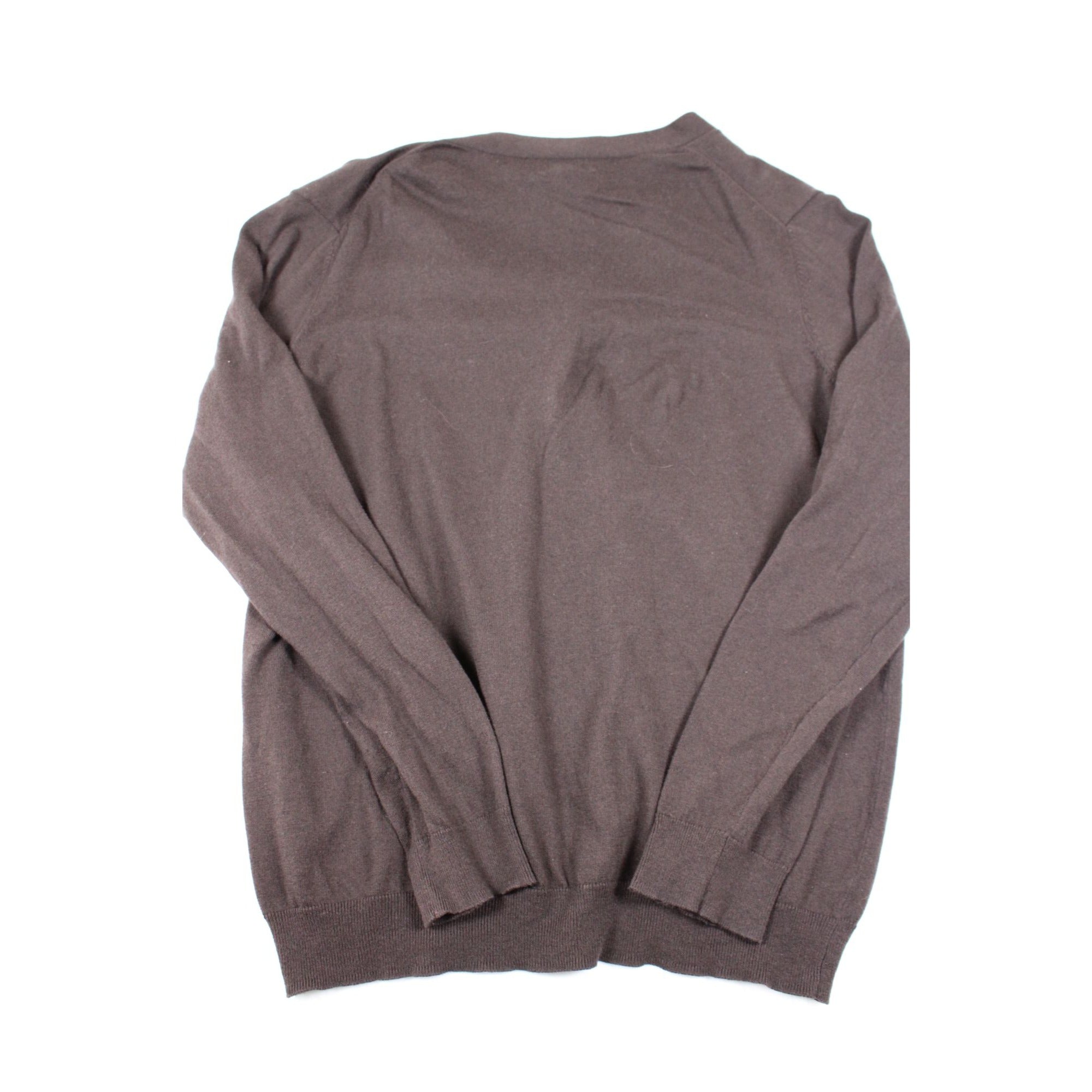 Croft & Barrow Mens Brown XXL Tall Button-Up Cardigan Sweater