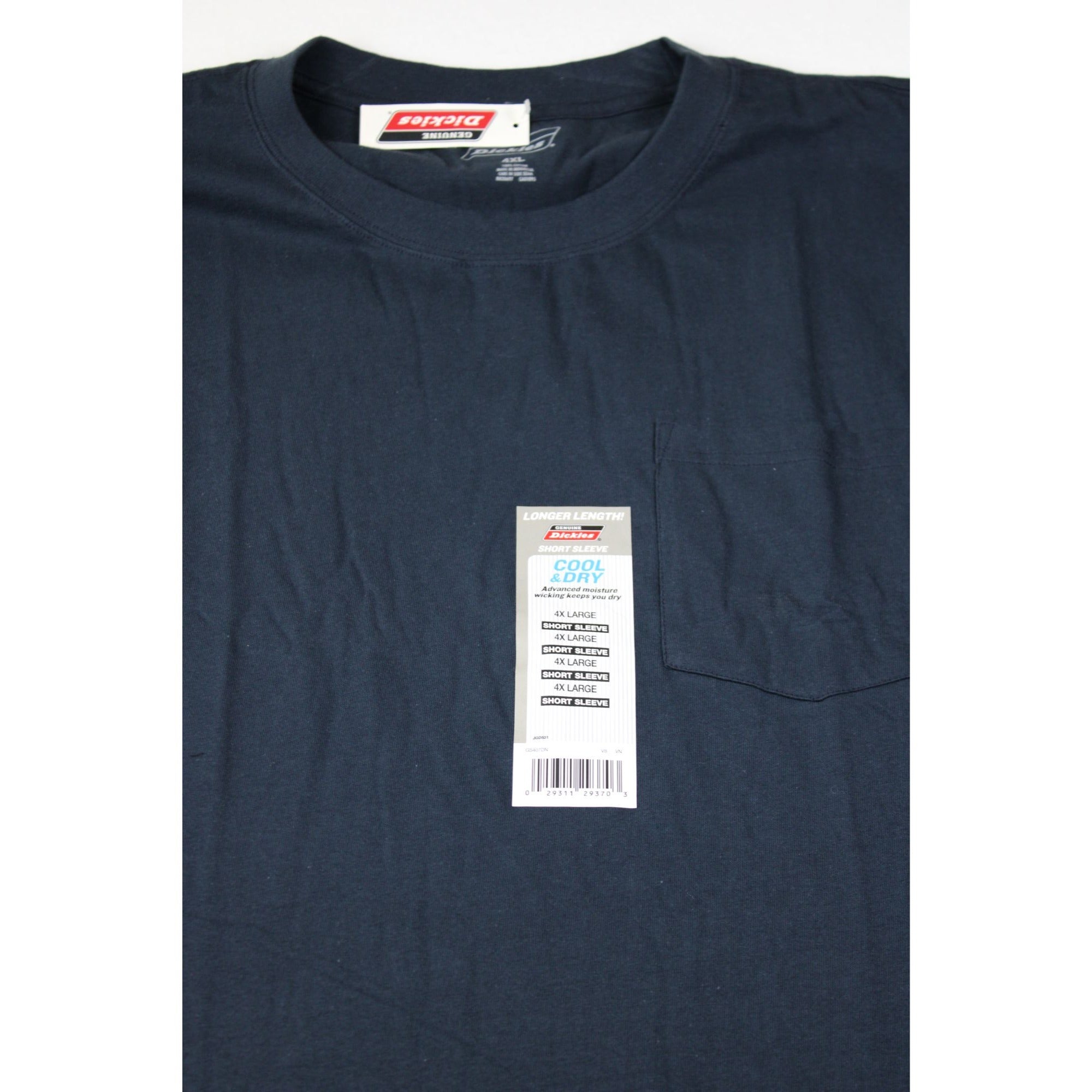 NWT Dickies Cool & Dry Pocket T-Shirt — Men's 4XL, Dark Navy