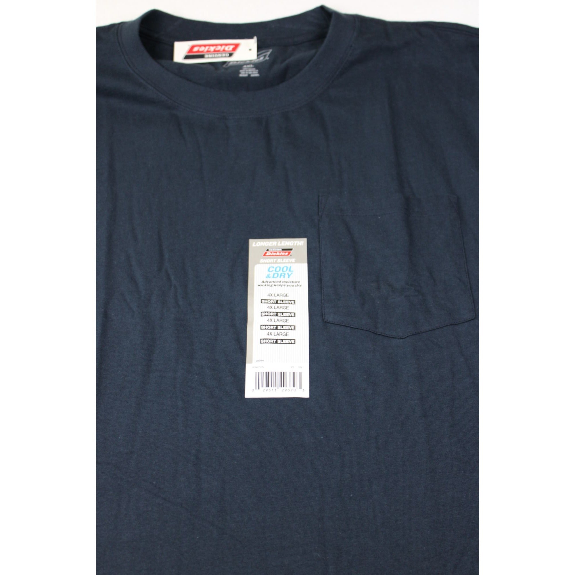 NWT Dickies Cool & Dry Pocket T-Shirt — Men's 4XL, Dark Navy