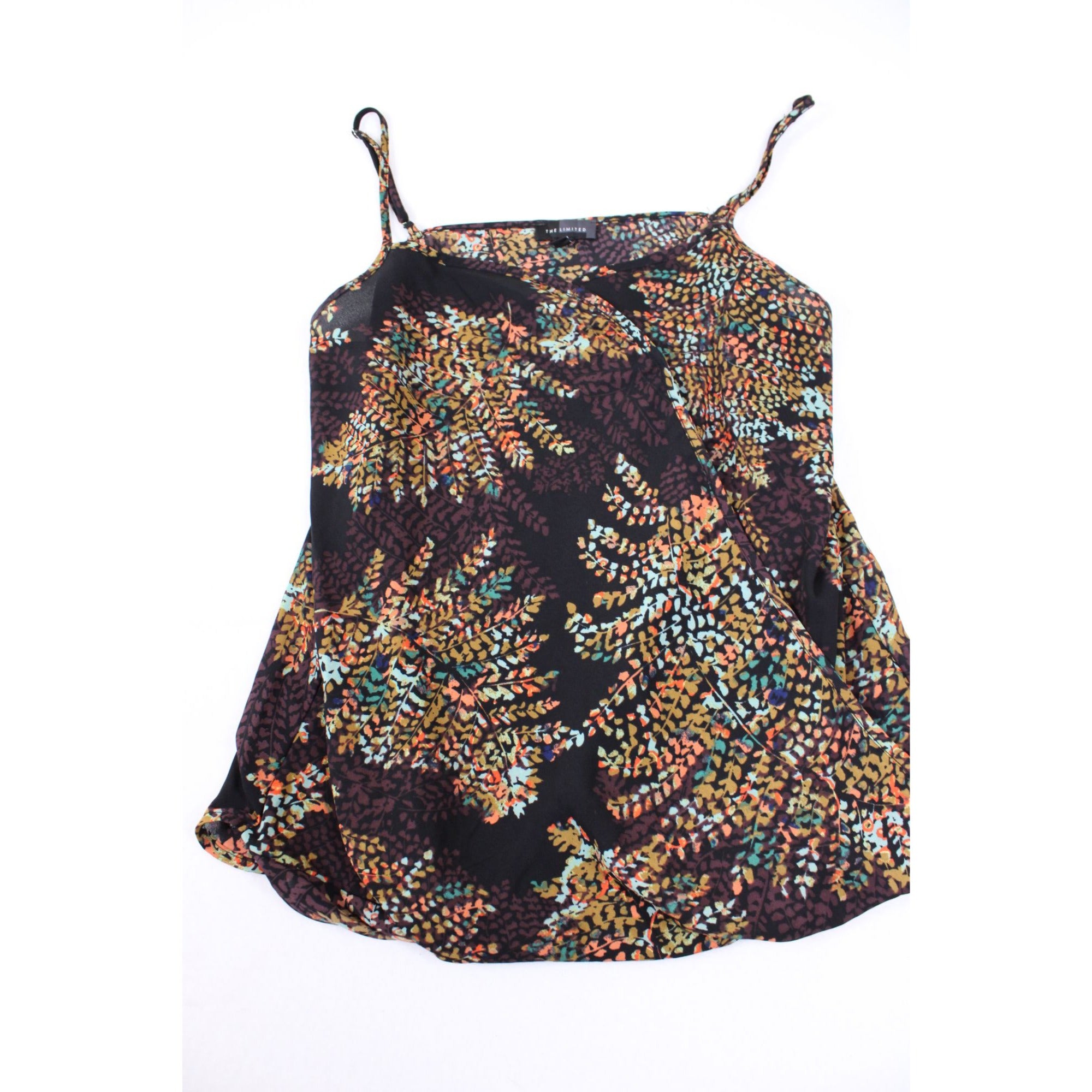 The Limited Womens Sleeveless Floral Camisole Top Black Multicolor Size M