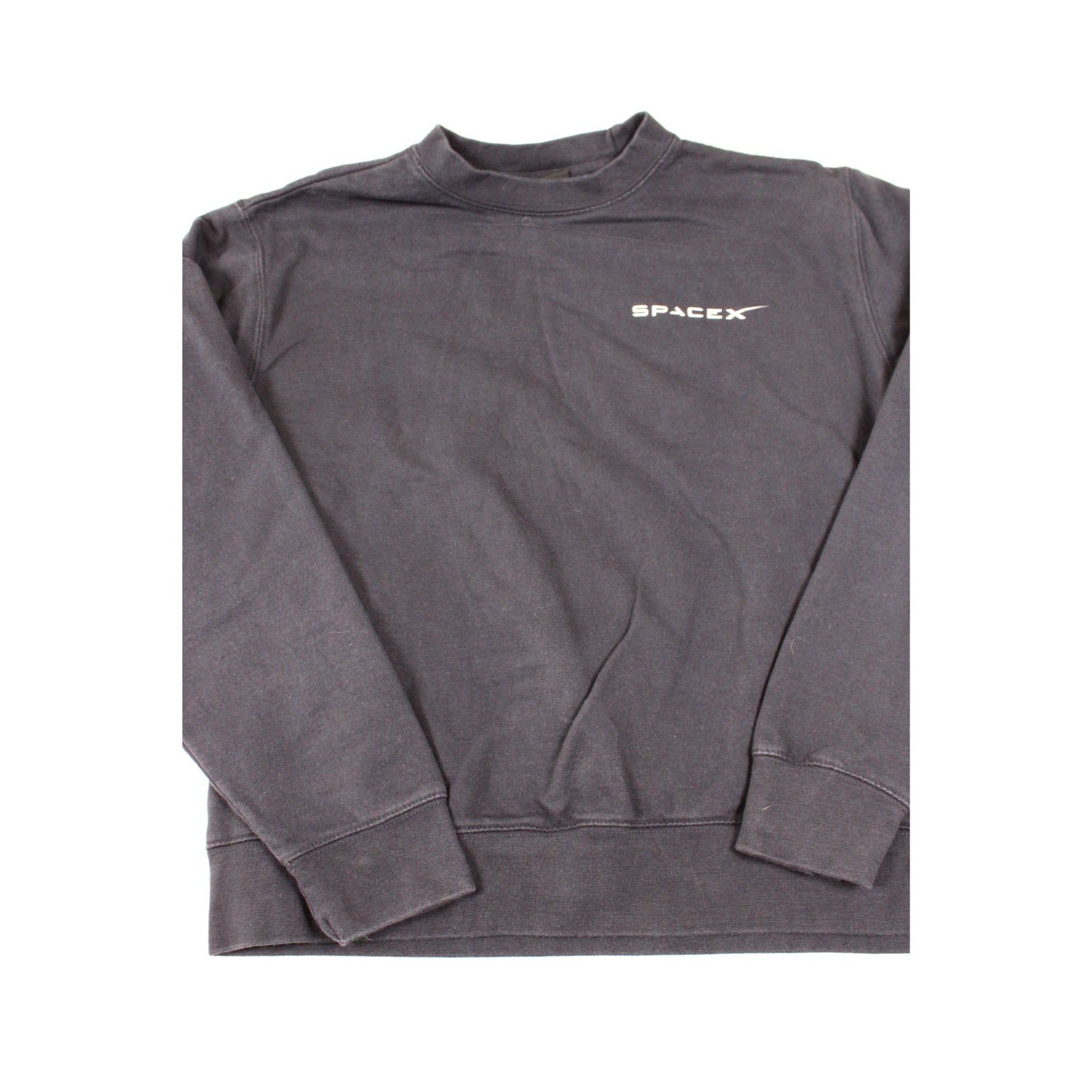 SpaceX Black Crewneck Sweatshirt Small With Logo Front & Back