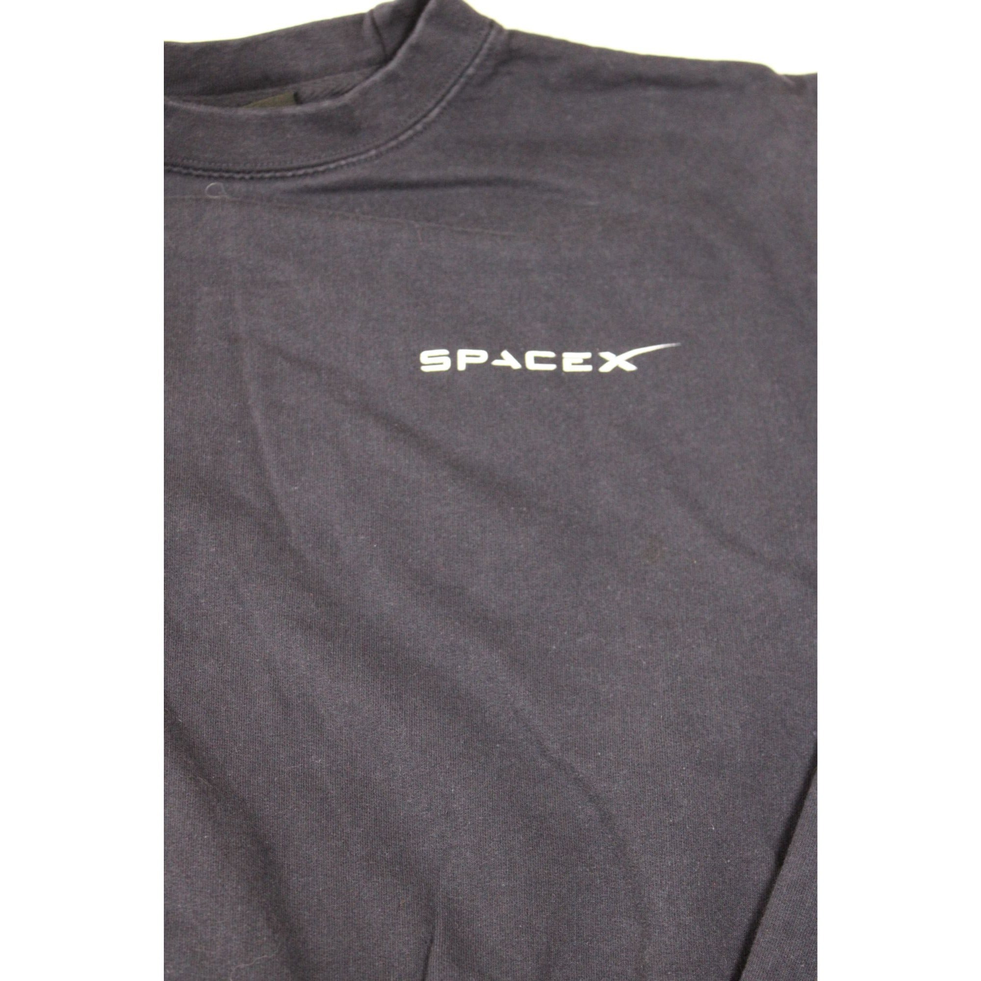 SpaceX Black Crewneck Sweatshirt Small With Logo Front & Back