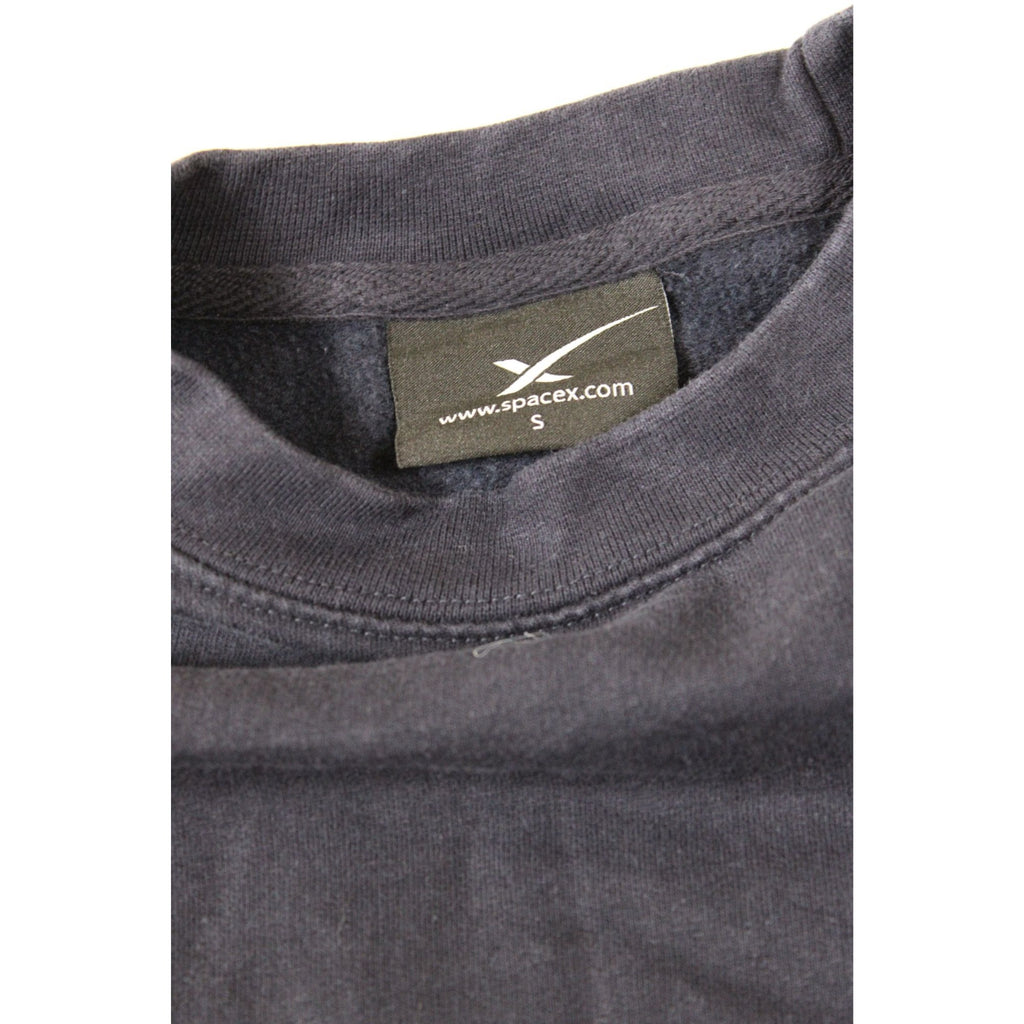 SpaceX Black Crewneck Sweatshirt Small With Logo Front & Back