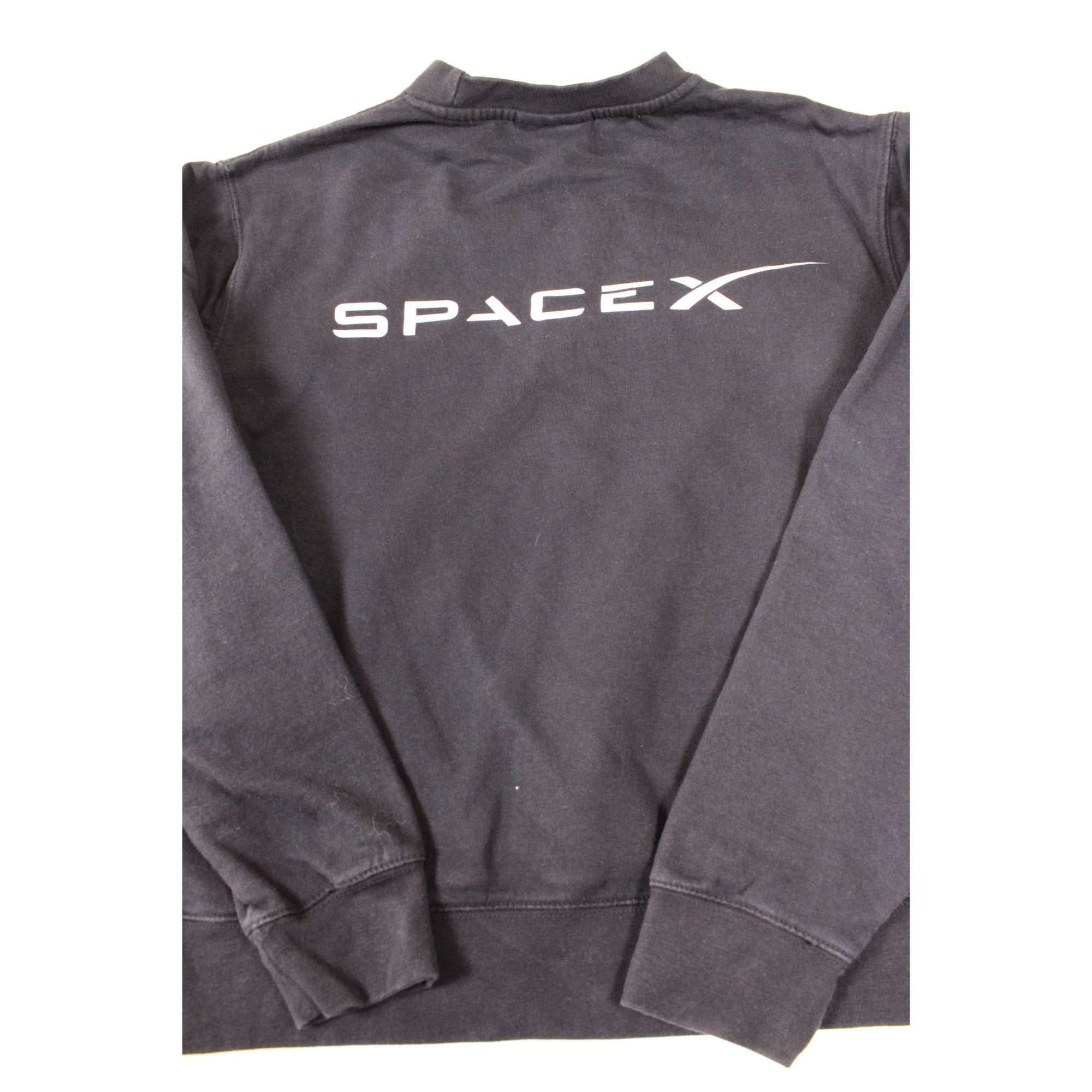 SpaceX Black Crewneck Sweatshirt Small With Logo Front & Back