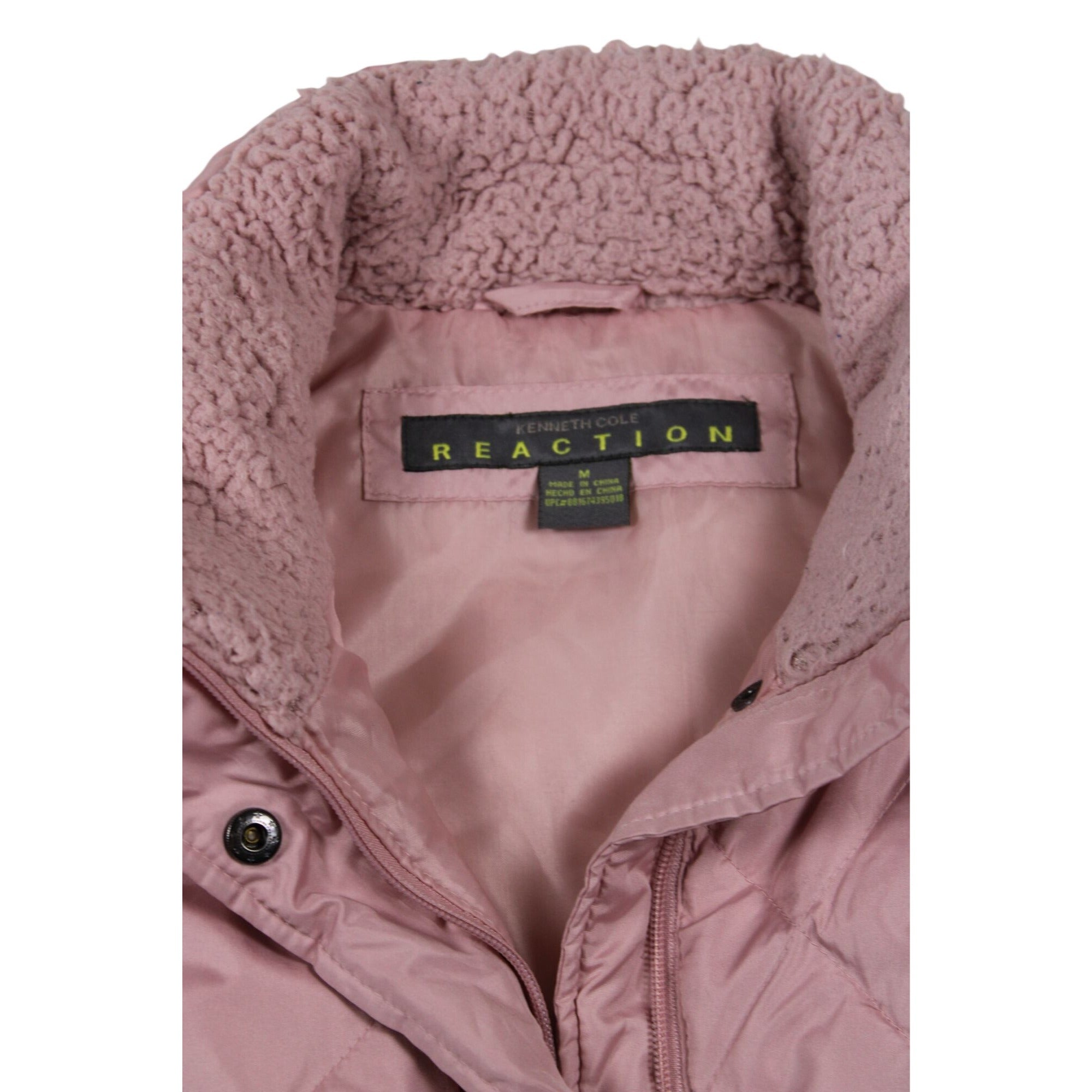 Kenneth Cole Reaction Womens Quilted Puffer Vest Pink