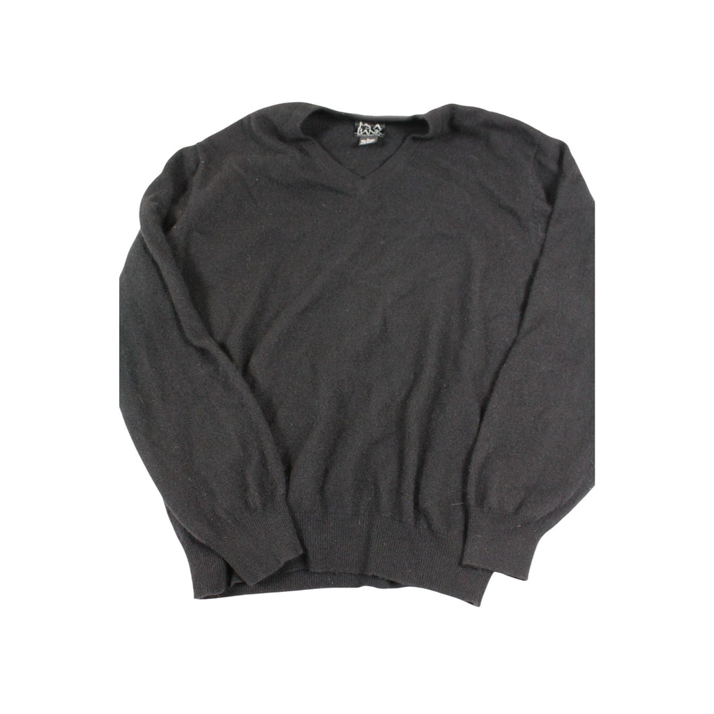 Jos A Bank Black 100% Cashmere V-Neck Sweater Large Mens