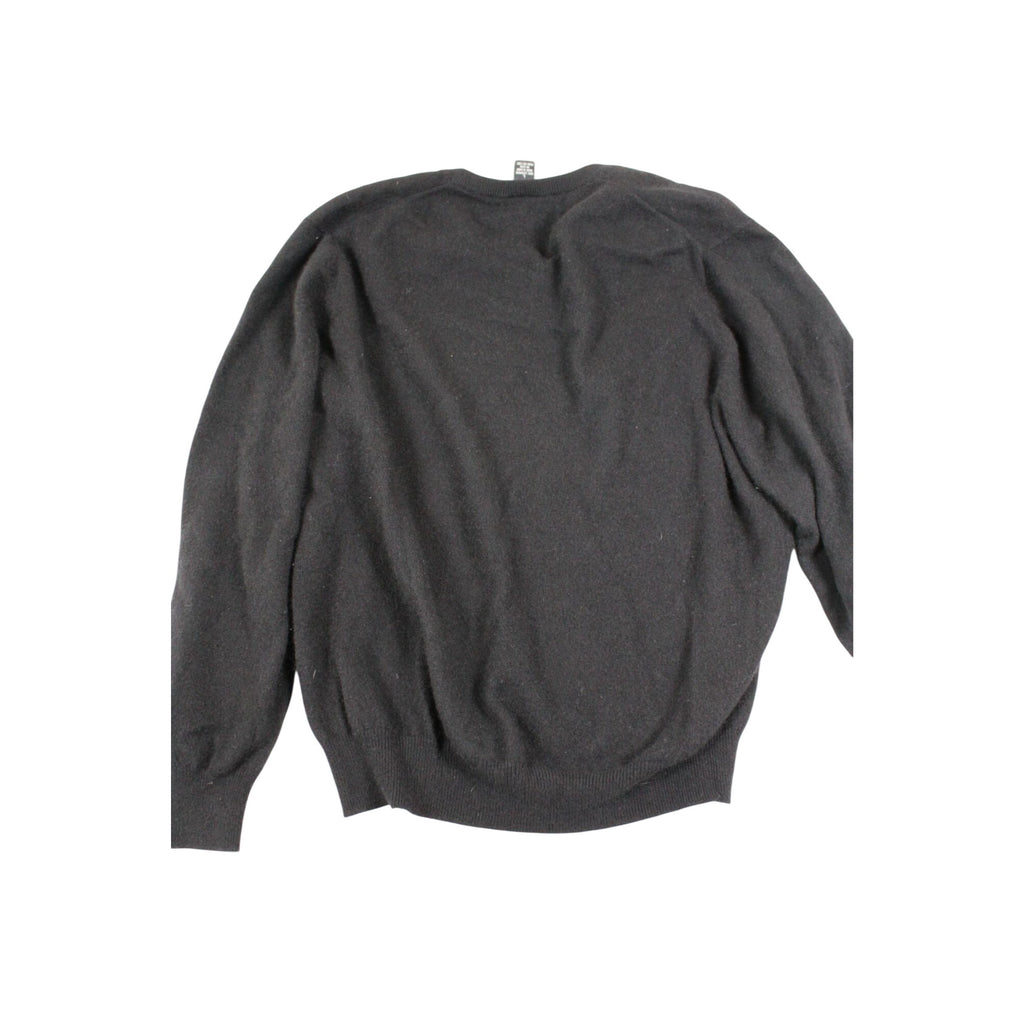Jos A Bank Black 100% Cashmere V-Neck Sweater Large Mens