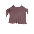 Cold Shoulder Mauve Knit Sweater Medium Womens