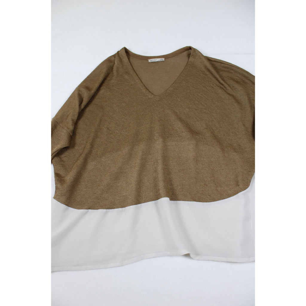 Zara Women’s Oversized Knit V-Neck Top  Large
