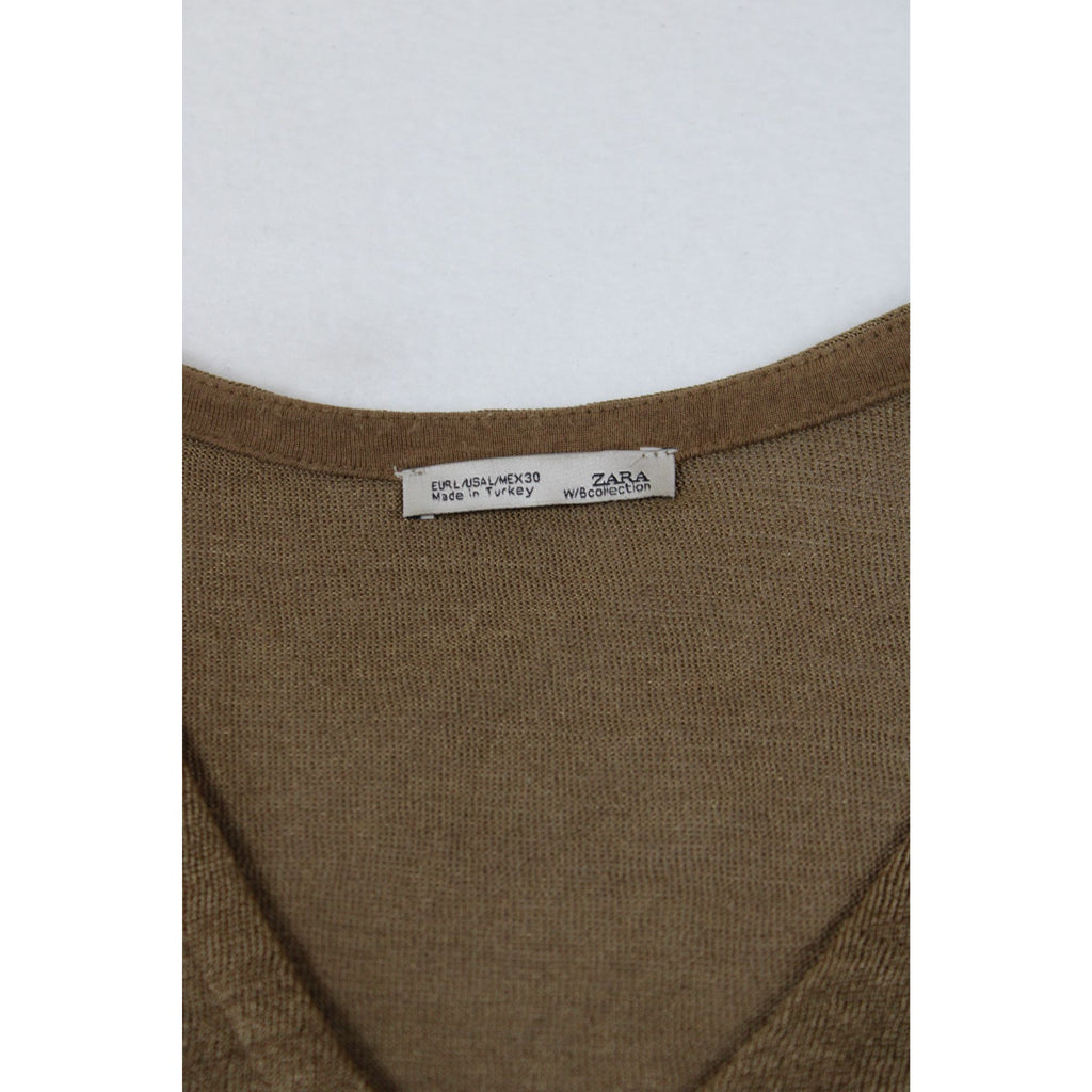 Zara Women’s Oversized Knit V-Neck Top  Large