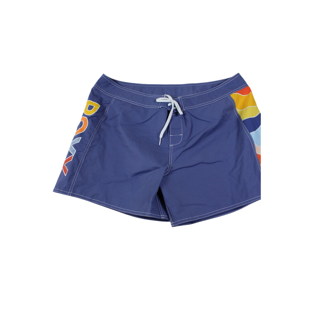 Roxy Womens Blue Board Shorts With Rainbow Side Design Size XXL