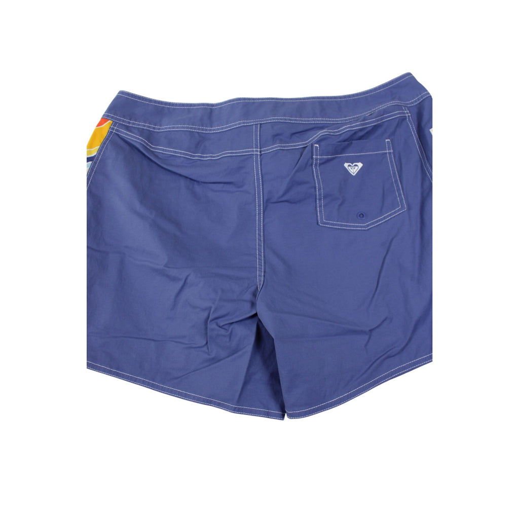 Roxy Womens Blue Board Shorts With Rainbow Side Design Size XXL