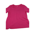 Eddie Bauer Womens Pink V-Neck T-Shirt XXL Soft Cotton Short Sleeve Casual